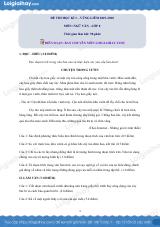 Giải đề thi kì 1 môn Văn lớp 8 năm 2019 - 2020 Vũng Liêm